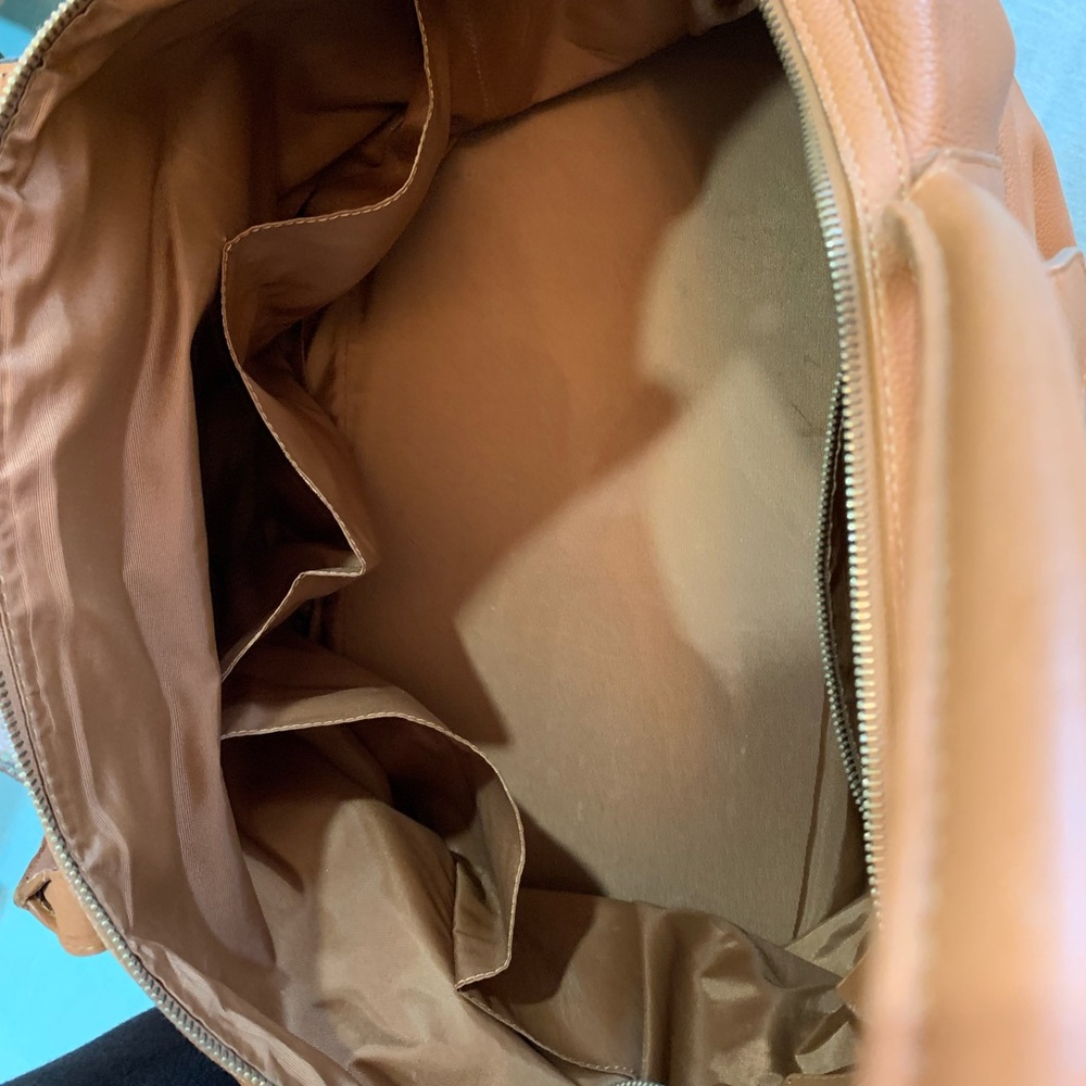 Smythson Cognac Leather Travel Bag - Picture 8 of 10